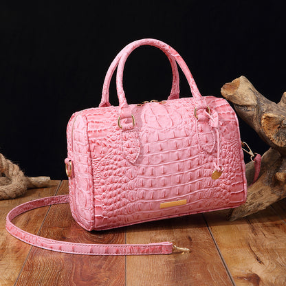 VAKKV New 2025 New  independent station hand-held armpit messenger travel retro women's bag Brahman crocodile pattern