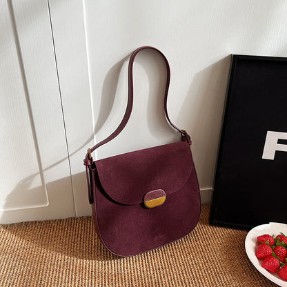 VAKKV 2025 Bags Women's popular Autumn and Winter Trendy Fashion Popular Versatile Large Capacity Commuter One Shoulder Oblique Span Saddle Bag