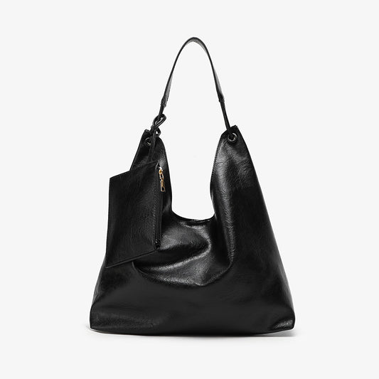 2025 n simple retro large-capacity bag women's popular new fashion commuter tote bag casual texture single shoulder axillary