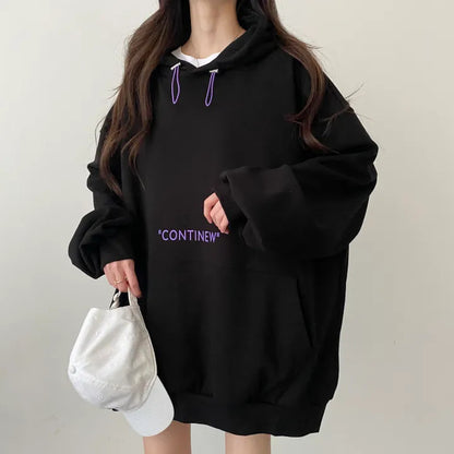 VAKKV Manufacturer sweater women's solid color velvet design sense niche gray reversion popular spring and autumn new Korean version oversize