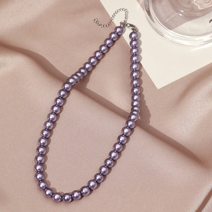 Necklace for Women Fever Same Style Shijia Pearl Clavicle Chain New Graceful and Fashionable Personalized Japanese and Korean Style Necklace