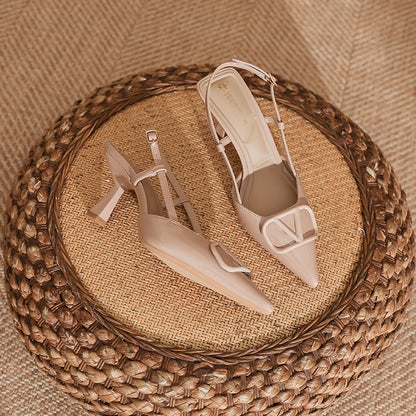 Grape Mom High Heels Women's Stiletto Heel High-Grade Fashion Shoes Sandals Women's Fashion Huizhou Women's Shoes  Spring and Summer