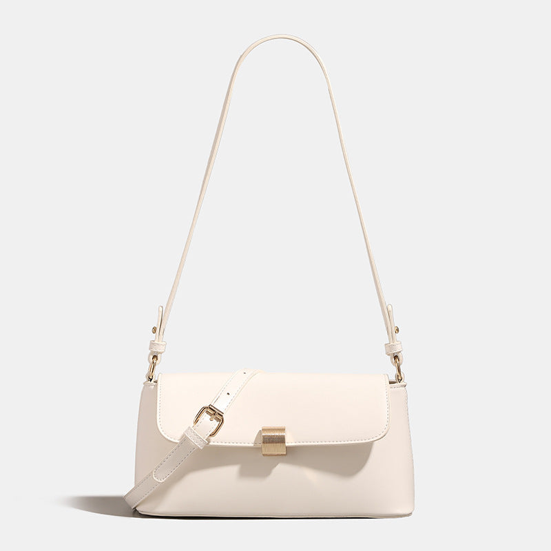 2025 Korean version of fashion bag simple atmosphere baguette bag popular new versatile shoulder underarm bag texture messenger bag