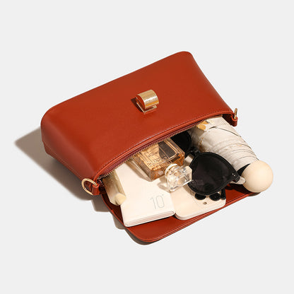 2025 Korean version of fashion bag simple atmosphere baguette bag popular new versatile shoulder underarm bag texture messenger bag