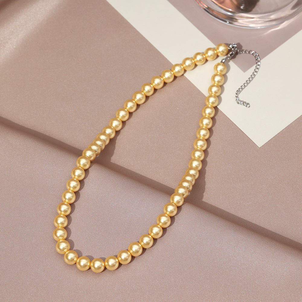 Necklace for Women Fever Same Style Shijia Pearl Clavicle Chain New Graceful and Fashionable Personalized Japanese and Korean Style Necklace