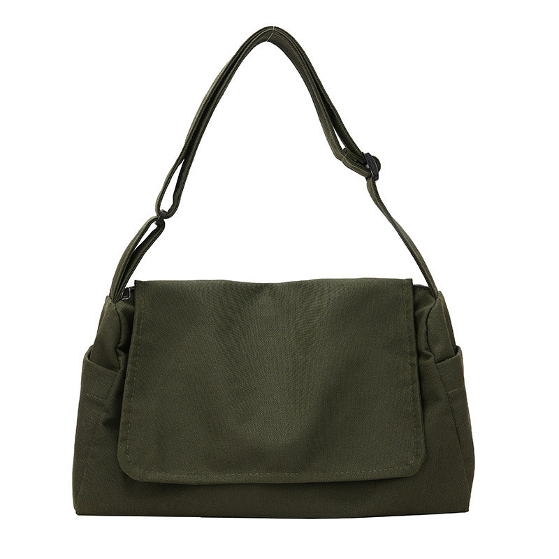 VAKKV Shoulder bag women's  new student sports messenger bag men's Korean version ins canvas messenger bag couple backpack