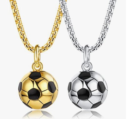 Men's World Cup Football Necklace Fashion Foreign Trade Titanium Steel Pendant Stainless Steel Wholesale Ornament