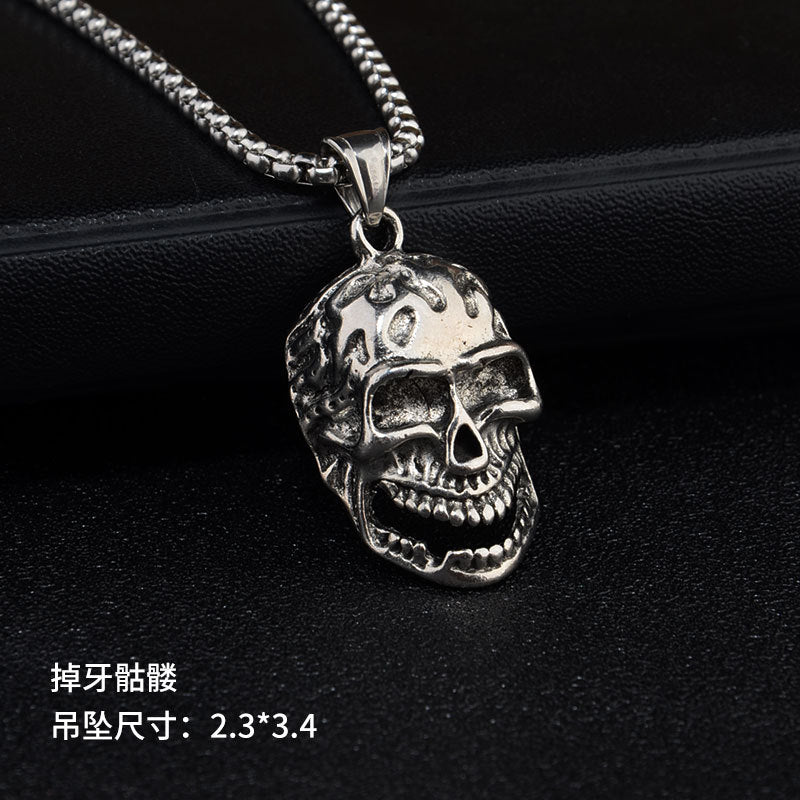 Trendy Titanium Steel Necklace Men's and Women's TikTok Disco Hip Hop Six-Pointed Star Pendant Sweater Chain Minimalist Hip Hop Ornament Wholesale