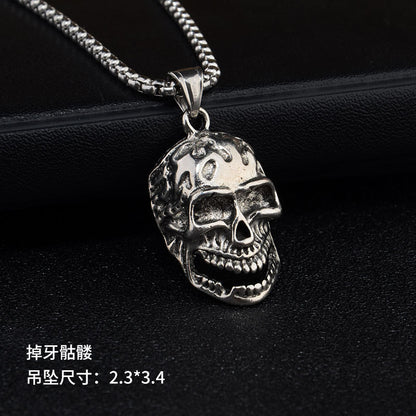 Trendy Titanium Steel Necklace Men's and Women's TikTok Disco Hip Hop Six-Pointed Star Pendant Sweater Chain Minimalist Hip Hop Ornament Wholesale
