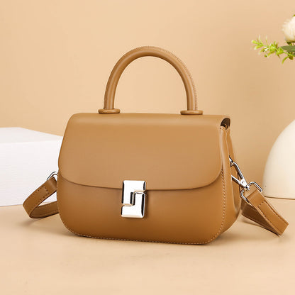 2025 Bag popular autumn new temperament saddle bag niche high sense contrasting color messenger bag popular versatile bag women
