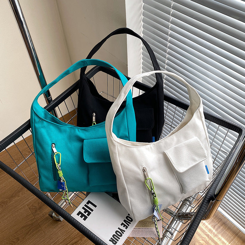 VAKKV New women's bag wholesale large-capacity tote bag women's fashion simple contrasting color shoulder bag casual commuter handbag