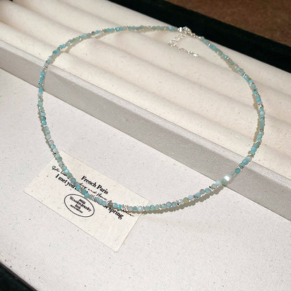 New Chinese Style Light Luxury Agate Pearl Crystal Necklace Versatile High-Grade Clavicle Chain Niche Ethnic Style Jewelry Wholesale