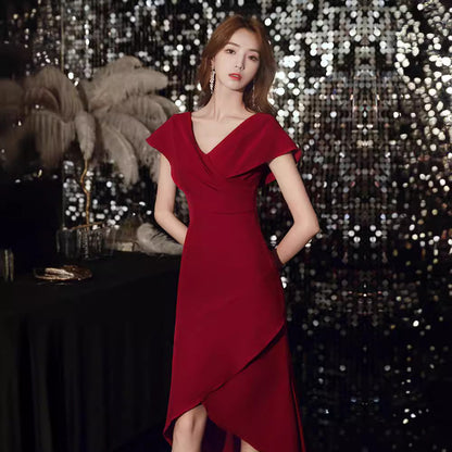 Party Bridesmaid Dress  New Summer Bridesmaid Dress Sisters Dress Women Red Slimming Flab Hiding Girlfriends Clothes Women
