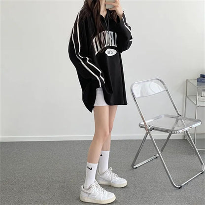 VAKKV Manufacturer 280 grams 2025n retro sweater women's spring and autumn Korean version containing cotton trendy brand loose polo lapel