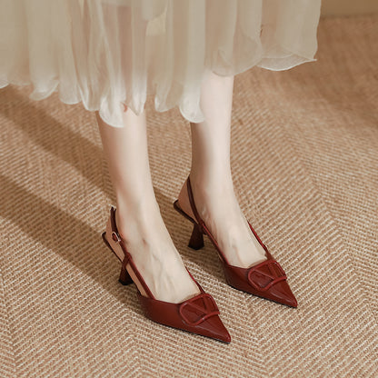 Grape Mom High Heels Women's Stiletto Heel High-Grade Fashion Shoes Sandals Women's Fashion Huizhou Women's Shoes  Spring and Summer