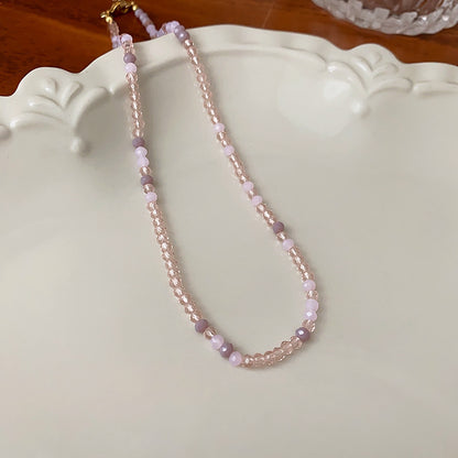 New Chinese Style Light Luxury Agate Pearl Crystal Necklace Versatile High-Grade Clavicle Chain Niche Ethnic Style Jewelry Wholesale