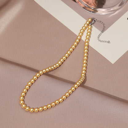 Necklace for Women Fever Same Style Shijia Pearl Clavicle Chain New Graceful and Fashionable Personalized Japanese and Korean Style Necklace