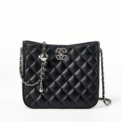 VAKKV 2025 Strictly select the new commuter chain bag, bucket bag, small square bag, genuine leather, small fragrant shoulder bag, high-end women's bag, crossbody.