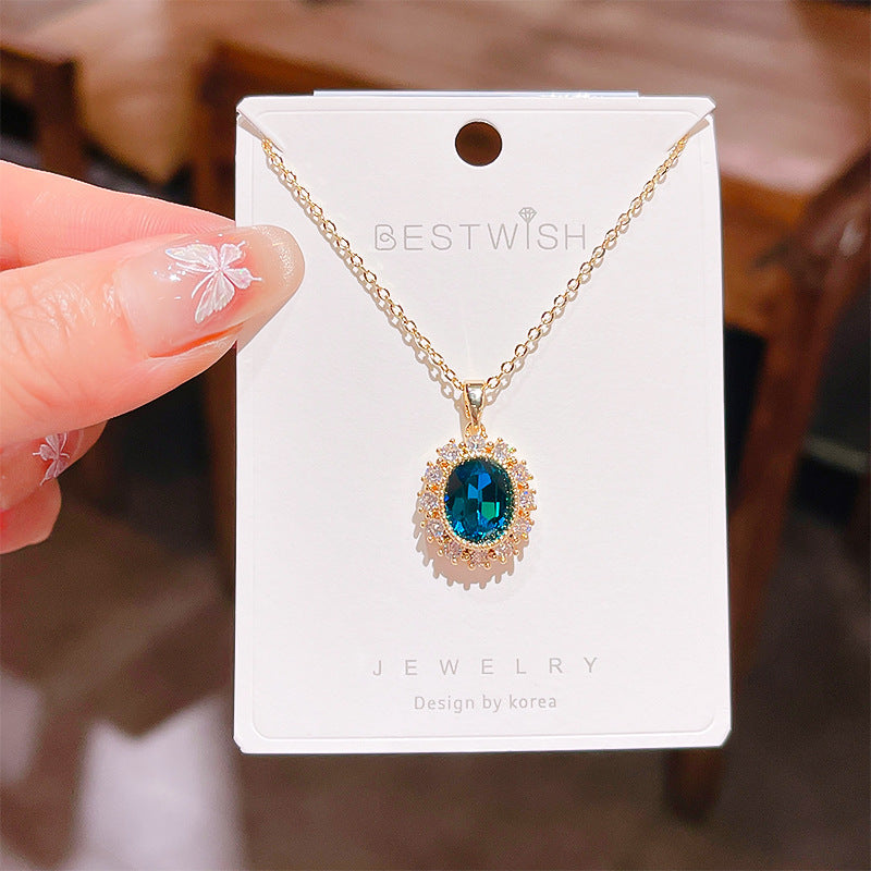 18K Thick Gold Color Retaining Quality Affordable Luxury Style Pearl Shell Necklace Korean Style Affordable Luxury Fashion High-Grade Clavicle Necklace