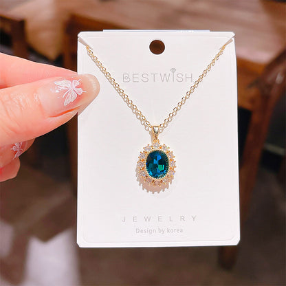 18K Thick Gold Color Retaining Quality Affordable Luxury Style Pearl Shell Necklace Korean Style Affordable Luxury Fashion High-Grade Clavicle Necklace