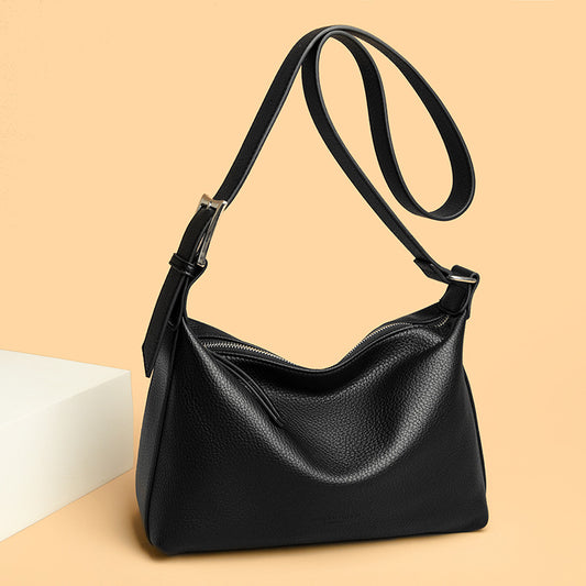 2025 Bag popular New Casual Large Capacity Mom Bag Simple Versatile Messenger Bag Soft Leather Portable Shoulder Bag Women's Bag