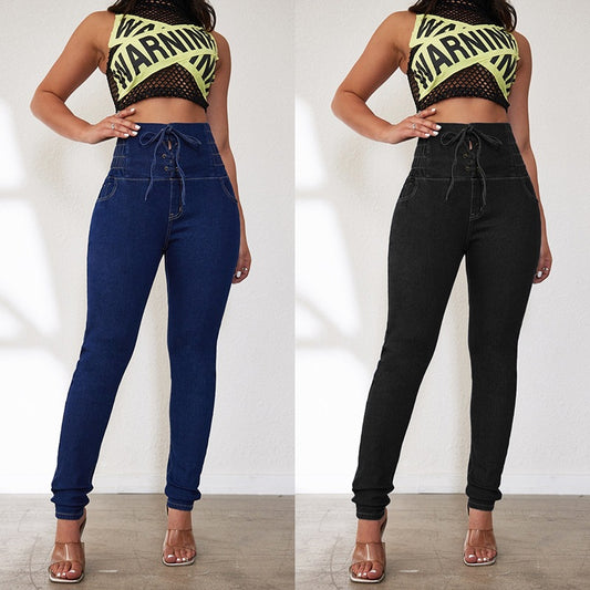 VAKKV New Popular trade Popular, 2025, spring and summer popular new sexy hip lift strap small foot jeans, spot