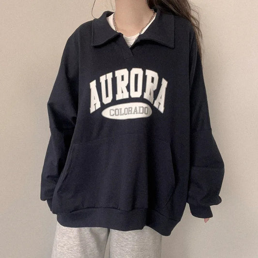 VAKKV Manufacturer winter velvet thickened oversize Popular gas age reduction super good-looking top polo lapel sweater thin Korean