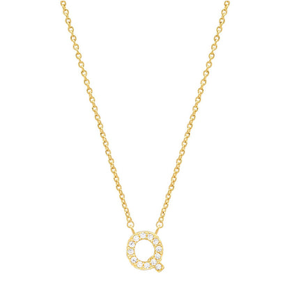 vakkv  Hot Selling Fashion All-Match S925 Silver 26 English Letters Pendant Necklace for Women Inlaid Zircon Special-Interest Design