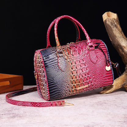 VAKKV New 2025 New  independent station hand-held armpit messenger travel retro women's bag Brahman crocodile pattern