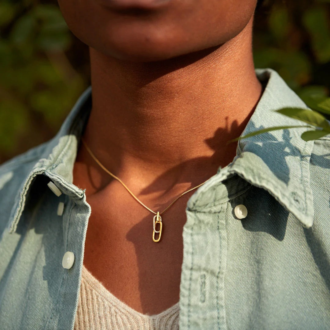 Cross-Border S925 Sterling Silver Letter Ring Buckle Necklace Niche Design  New Women's Clavicle Chain Advanced