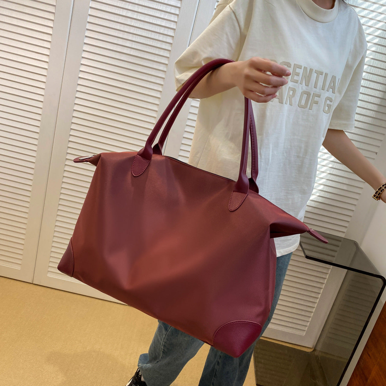 2025 Yoga fitness bag women's bag dry and wet separation swimming bag short trip bag large capacity light luggage backpack