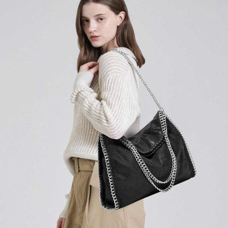 2025 Women's bag new chain bag  fashion brand S handbag simple folding women's bag M shoulder bag casual satchel