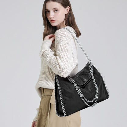 2025 Women's bag new chain bag  fashion brand S handbag simple folding women's bag M shoulder bag casual satchel