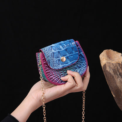 VAKKV Popular, 2025, New Middle East for  New Crossbody One Shoulder Mini Baozi Mother Bag Crocodile Pattern Brahman