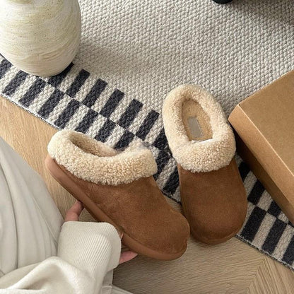 2025  One pedal Boken half-drag women's fluffy Birkenstocks bag head muller shoes small potato lazy snow boots