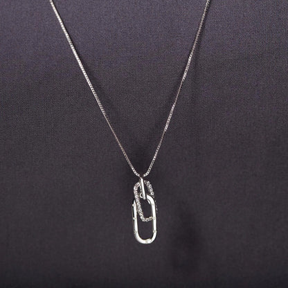 Cross-Border S925 Sterling Silver Letter Ring Buckle Necklace Niche Design  New Women's Clavicle Chain Advanced