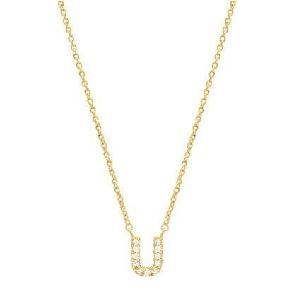 vakkv  Hot Selling Fashion All-Match S925 Silver 26 English Letters Pendant Necklace for Women Inlaid Zircon Special-Interest Design