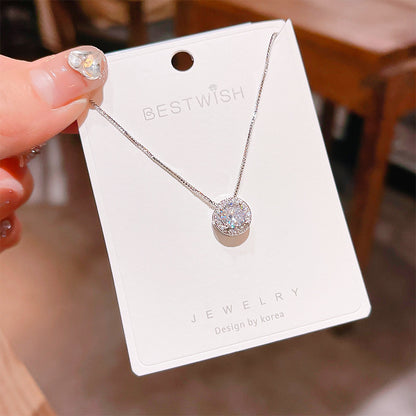 18K Thick Gold Color Retaining Quality Affordable Luxury Style Pearl Shell Necklace Korean Style Affordable Luxury Fashion High-Grade Clavicle Necklace