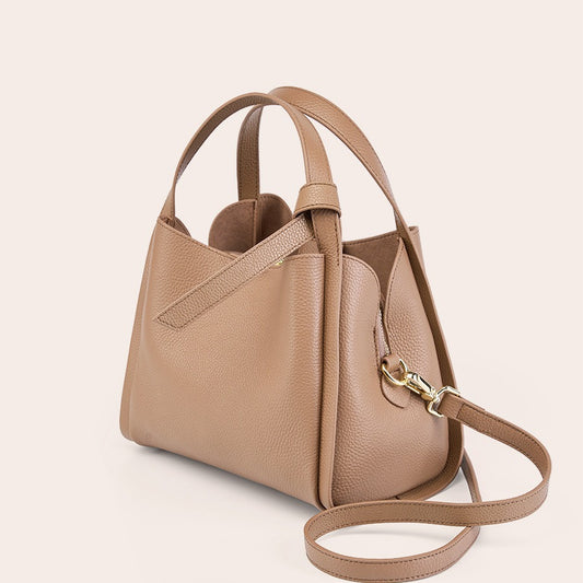 2025 First layer cowhide women's bag vegetable basket bucket bag 2023 new leather handbag atmospheric messenger bag shoulder bag