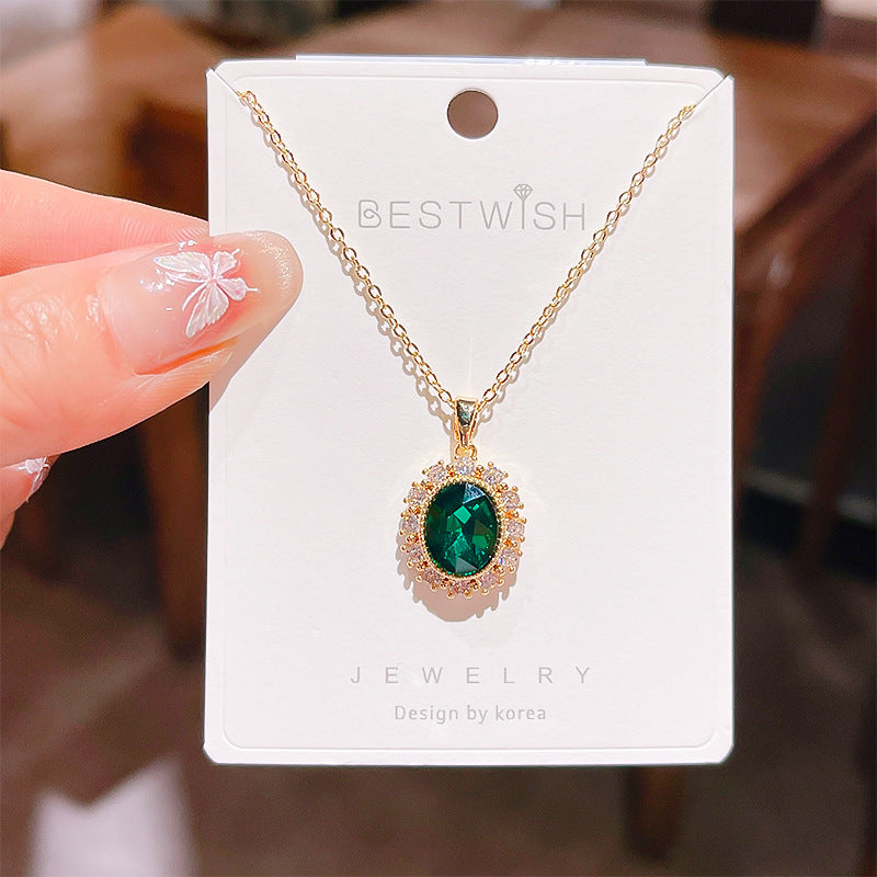 18K Thick Gold Color Retaining Quality Affordable Luxury Style Pearl Shell Necklace Korean Style Affordable Luxury Fashion High-Grade Clavicle Necklace