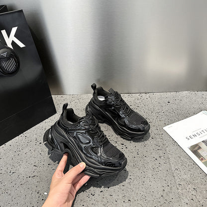 2025 Platform dad shoes women's popular autumn and winter new Korean version breathable and versatile, lightweight and non-slip casual sports shoes tide