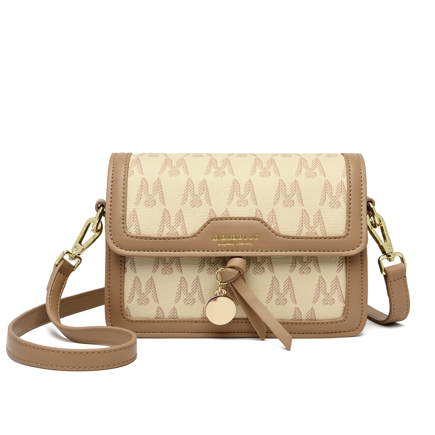 2025 Bag Autumn Women's popular Fashion Versatile Small Square Bag Simple Commuter Messenger Bag Contrasting Color Printing Temperament Women's Bag