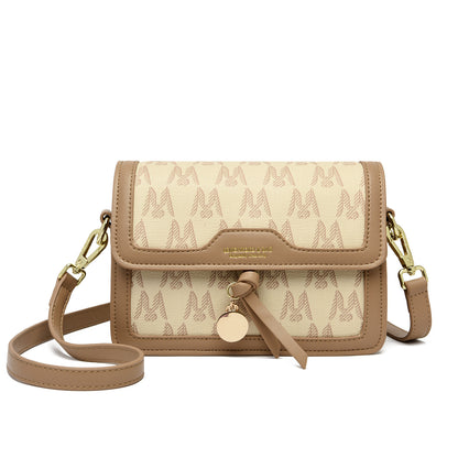 2025 Bag Autumn Women's popular Fashion Versatile Small Square Bag Simple Commuter Messenger Bag Contrasting Color Printing Temperament Women's Bag