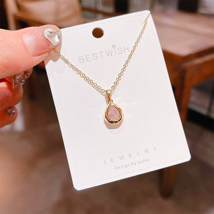 18K Thick Gold Color Retaining Quality Affordable Luxury Style Pearl Shell Necklace Korean Style Affordable Luxury Fashion High-Grade Clavicle Necklace