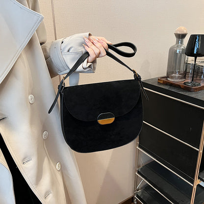 VAKKV 2025 Bags Women's popular Autumn and Winter Trendy Fashion Popular Versatile Large Capacity Commuter One Shoulder Oblique Span Saddle Bag