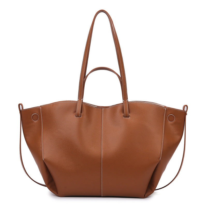 2025 Tote bag women's new fashionable simple bag large capacity high-end wing bag commuting texture shoulder bag