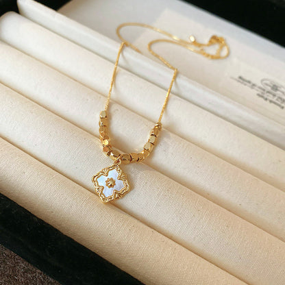 New Chinese Style Light Luxury Agate Pearl Crystal Necklace Versatile High-Grade Clavicle Chain Niche Ethnic Style Jewelry Wholesale