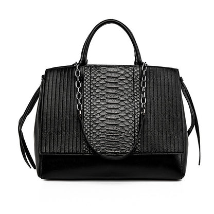 2025 handbag texture crocodile pattern large-capacity shoulder bag autumn and winter new women's bag high-end light luxury tote bag