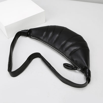 2025 Croissant bag Croissant bag Women's messenger bag Soft leather texture Niche lazy wind bag Women's popular new trendy dumpling bag