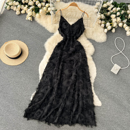 VAKKV Cute A line Sleeveless Tassel Dress Beach Summer Holiday Dress P252